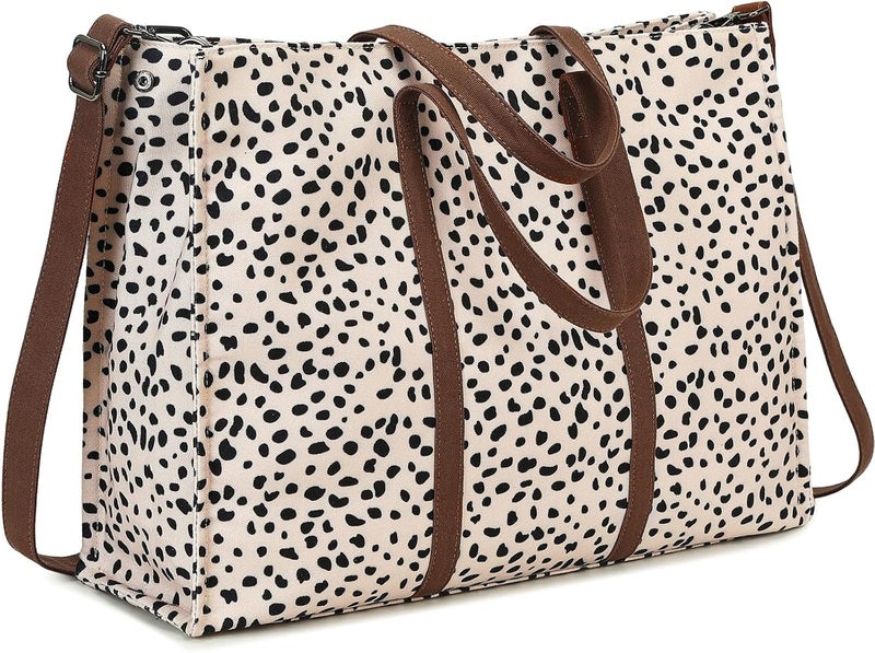 BTOOP Laptop Tote Bag for Women Work 15.6 inch Canvas Shoulder Bags Computer Messenger Purse Teacher Handbag Office Briefcase - Image 1